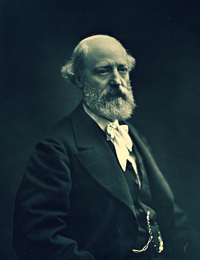 Eugene Emmanuel Viollet-le-Duc, photo portrait ca. 1872 - 1878 Painting by Vincent Monozlay