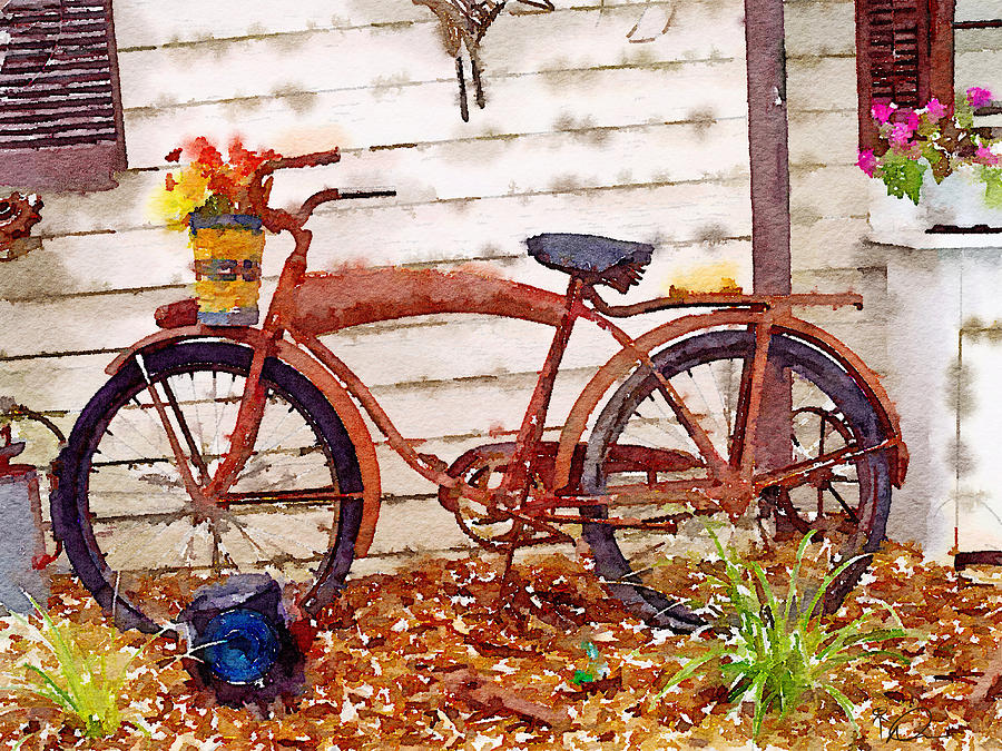 old bike painting