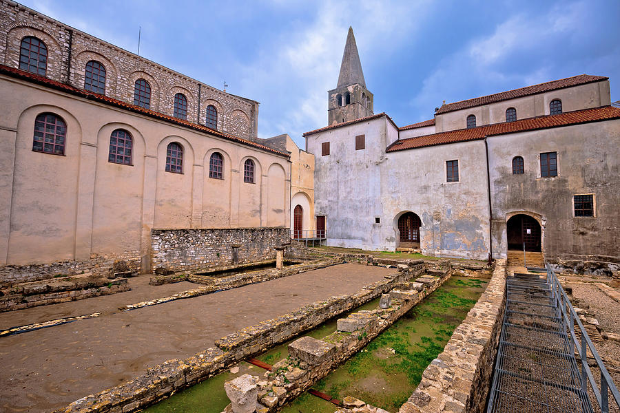 Euphrasian Basilica in Porec astefacts and tower view Photograph by Brch Photography