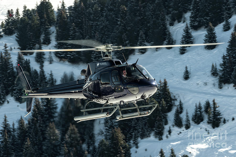 Eurocopter Photograph - Eurocopter As-350 Landing On Courchevel Dark Purple by Roberto Chiartano Eurocopter Photograph - Eurocopter As-350 Landing On Courchevel Dark Purple by Roberto Chiartano