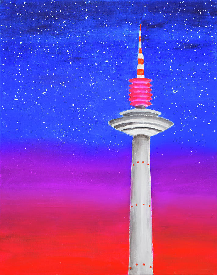 Frankfurt Painting - Europaturm by Iryna Goodall