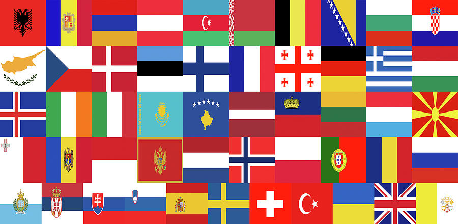 European Flags Digital Art by Roy Pedersen