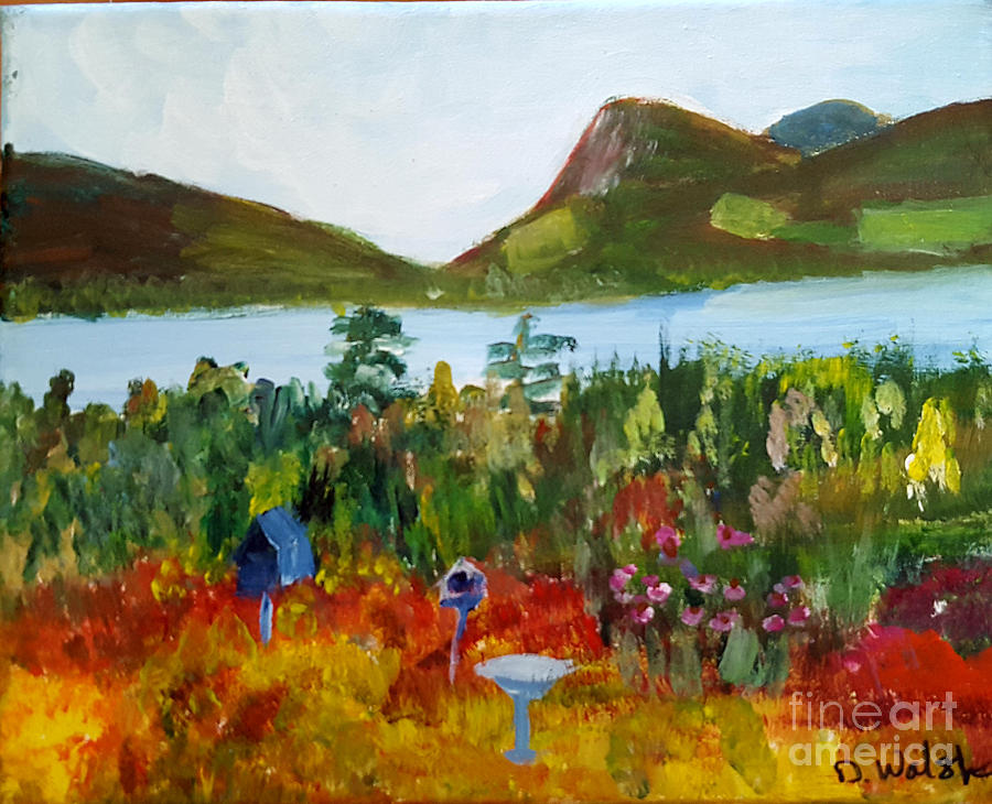 Evalines Garden Painting by Donna Walsh