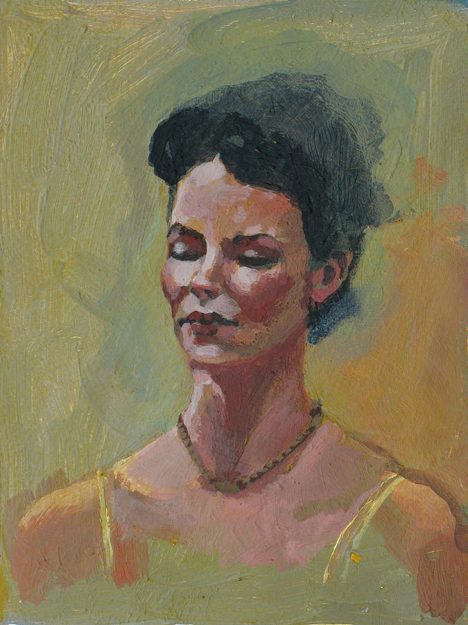 Evangeline Lily 2 Painting by Robert Bissett