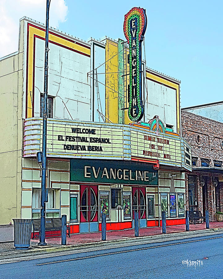 Evangeline Movie Theater - New Iberia La Photograph by Rebecca Korpita