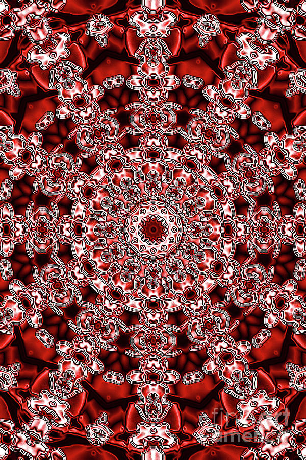 Evans Cherry Star Kaleidoscope Digital Art by Donna L Munro