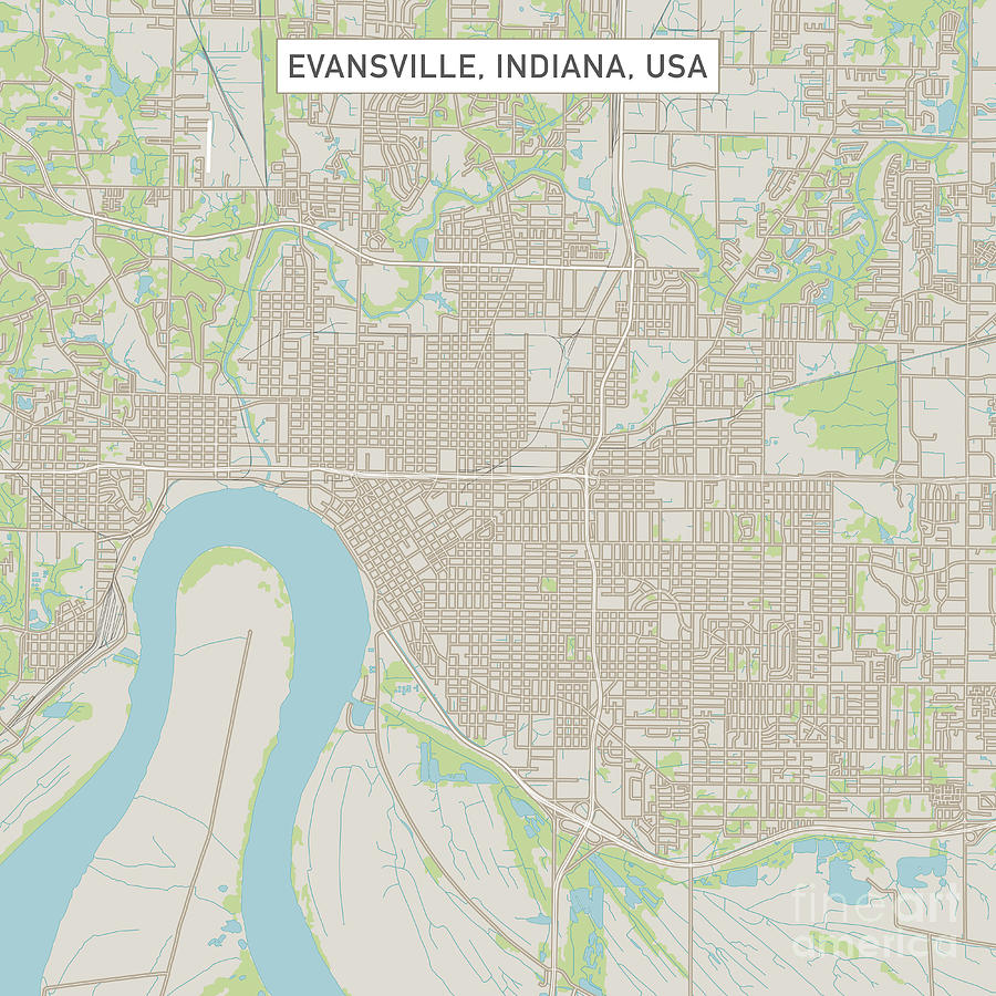 Evansville Indiana Map