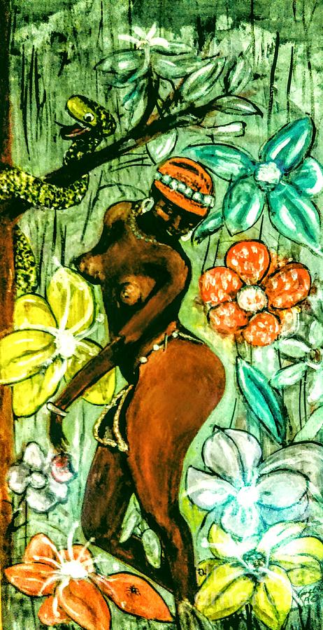 Eve the Garden Painting by Tyrone Hart