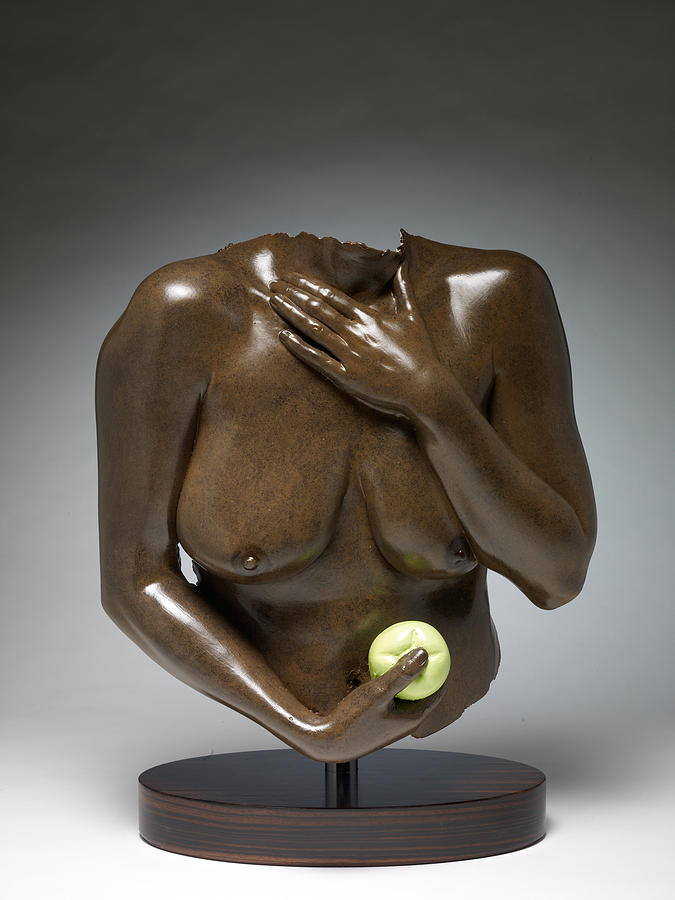 Eve with Green Apple Sculpture by Wayne Berger