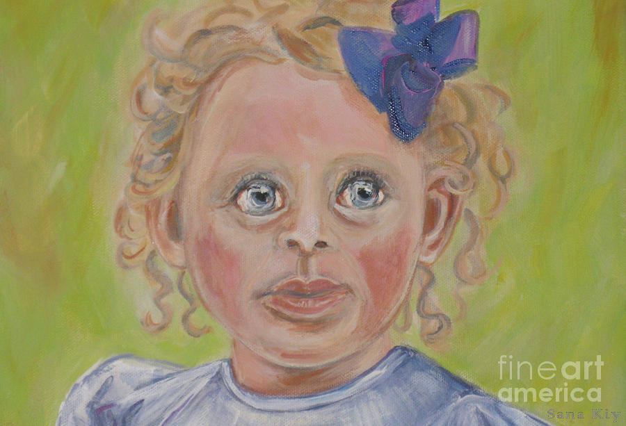 Evelynn. Close up image of painting Painting by Oksana Semenchenko
