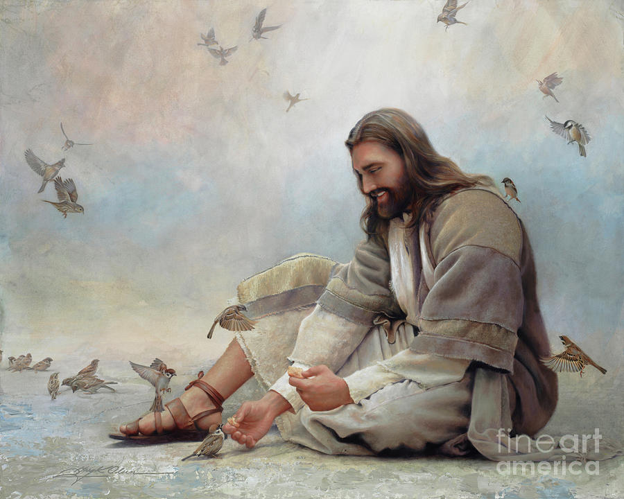 Jesus Painting - Even A Sparrow by Greg Olsen