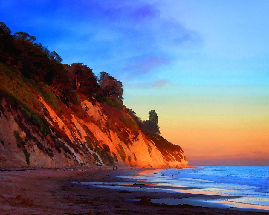 Evening at Arroyo Burro Photograph by Timothy Bulone