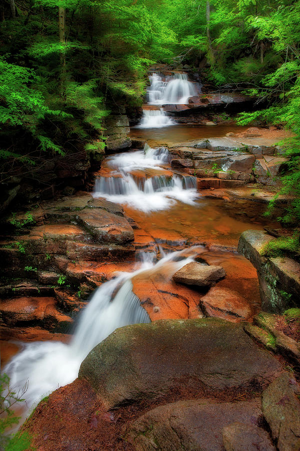 Waterfall Photograph - Evening at Bemis Brook Falls by Shell Ette