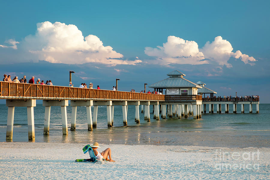 Evening at Ft. Myers Pier Photograph by Brian Jannsen