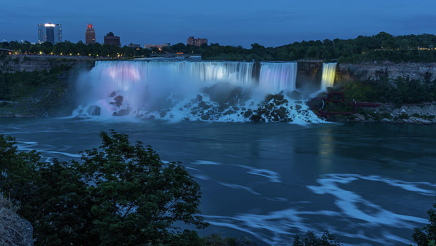 Evening at Niagara Falls, New York View Photograph by Brenda Jacobs
