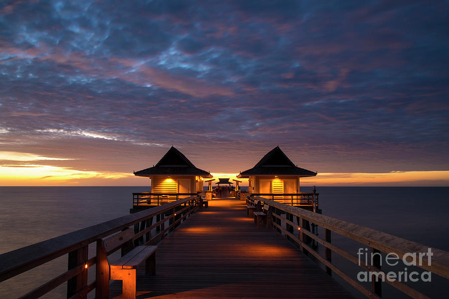 Evening at the Naples Pier Photograph by Brian Jannsen