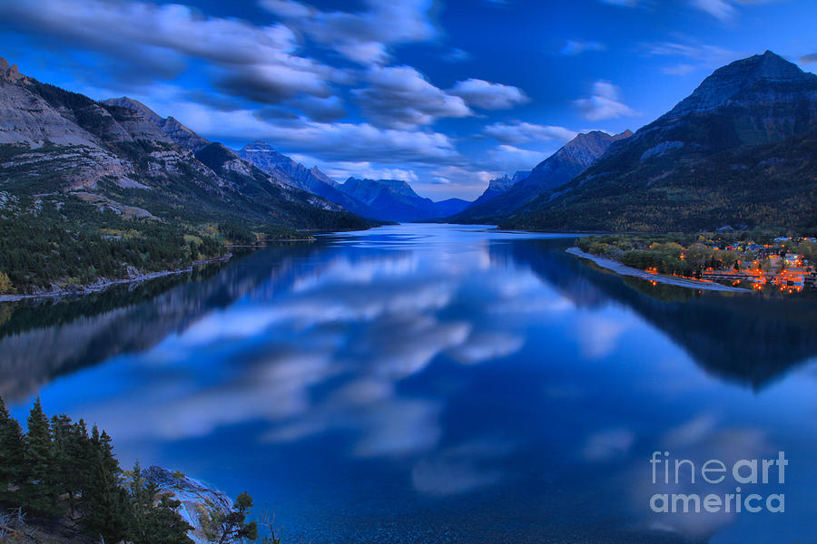 Evening At Upper Waterton Lake Photograph by Adam Jewell