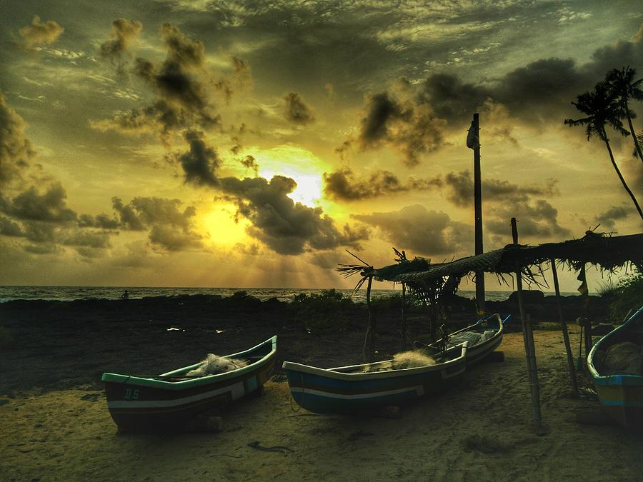 Sunset Photograph - Evening Beach by Evan Dantas