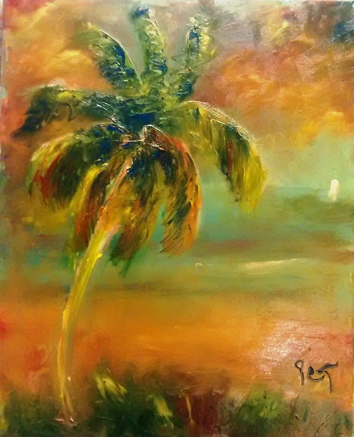 Sunset Painting - Evening Beachlight by Patricia Clark Taylor