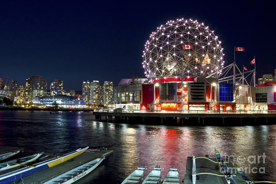 City Photograph - Evening by Science World Vancouver by Maria Janicki