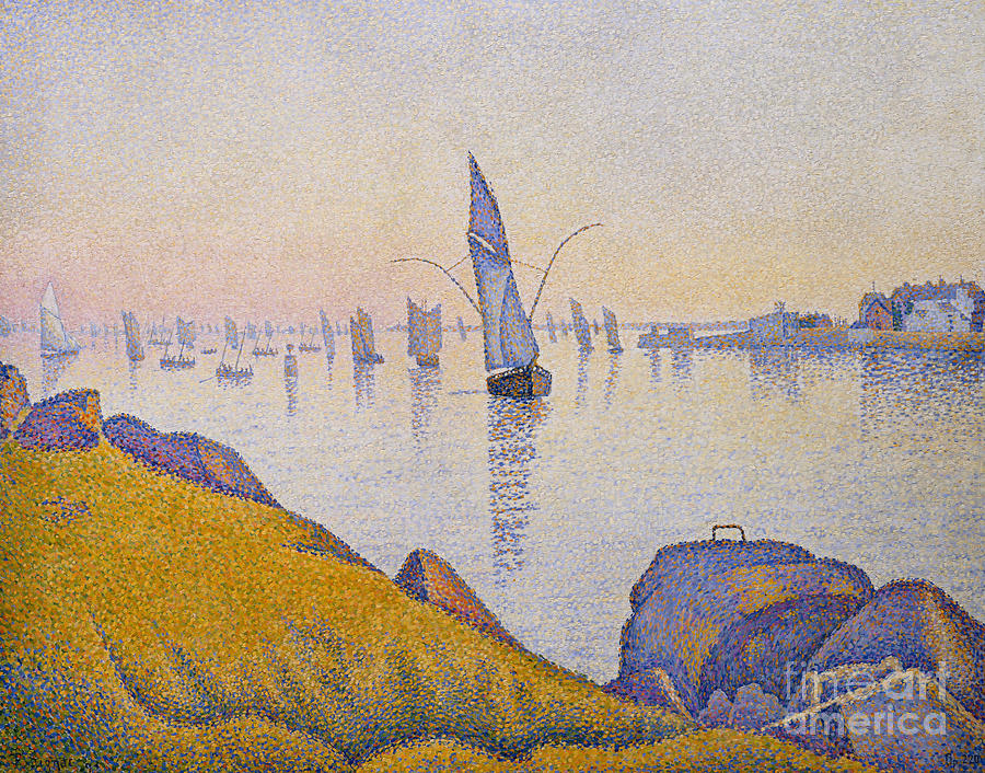 Evening Calm Painting by Paul Signac