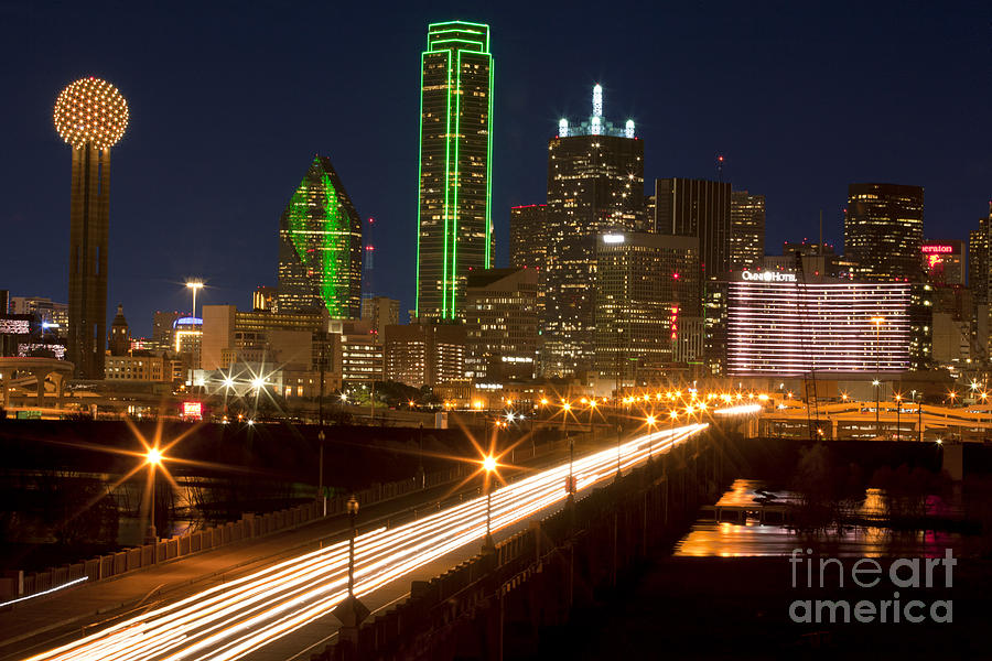 Evening commute in downtown Dallas, Texas Photograph by Anthony Totah