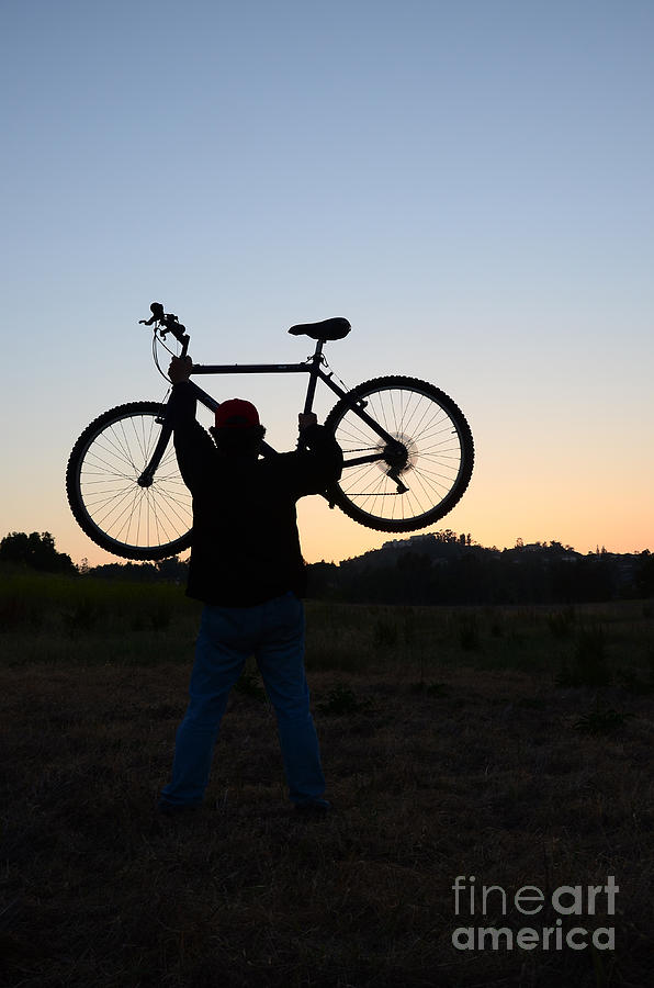 Evening Cyclist Photograph by Timothy OLeary
