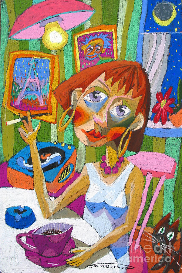 Tea Painting - Evening Dream by Yuriy Shevchuk