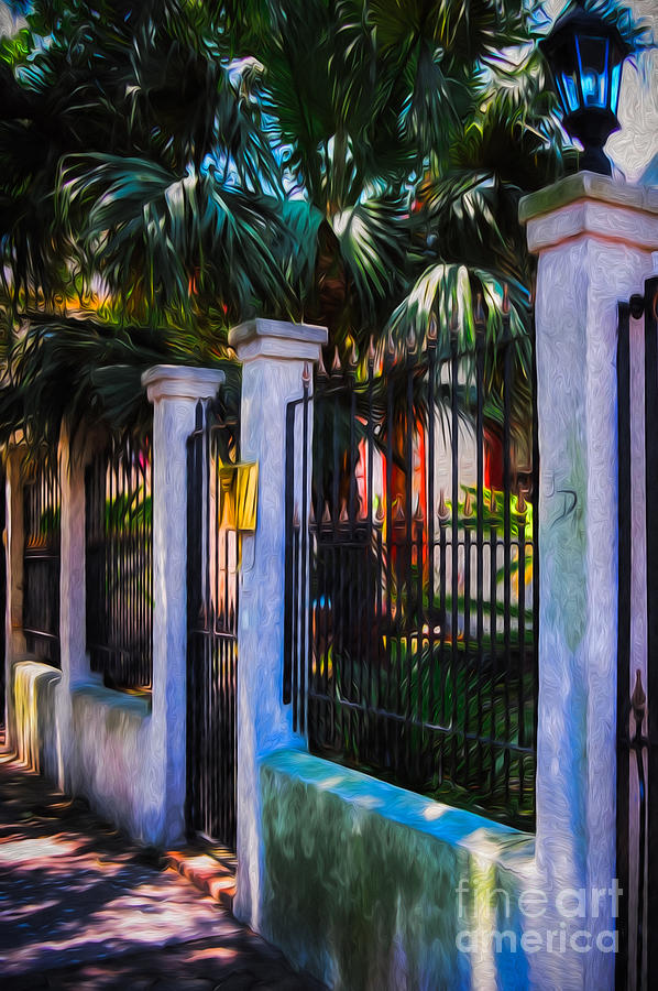 Evening Fence and Gate - NOLA Photograph by Kathleen K Parker