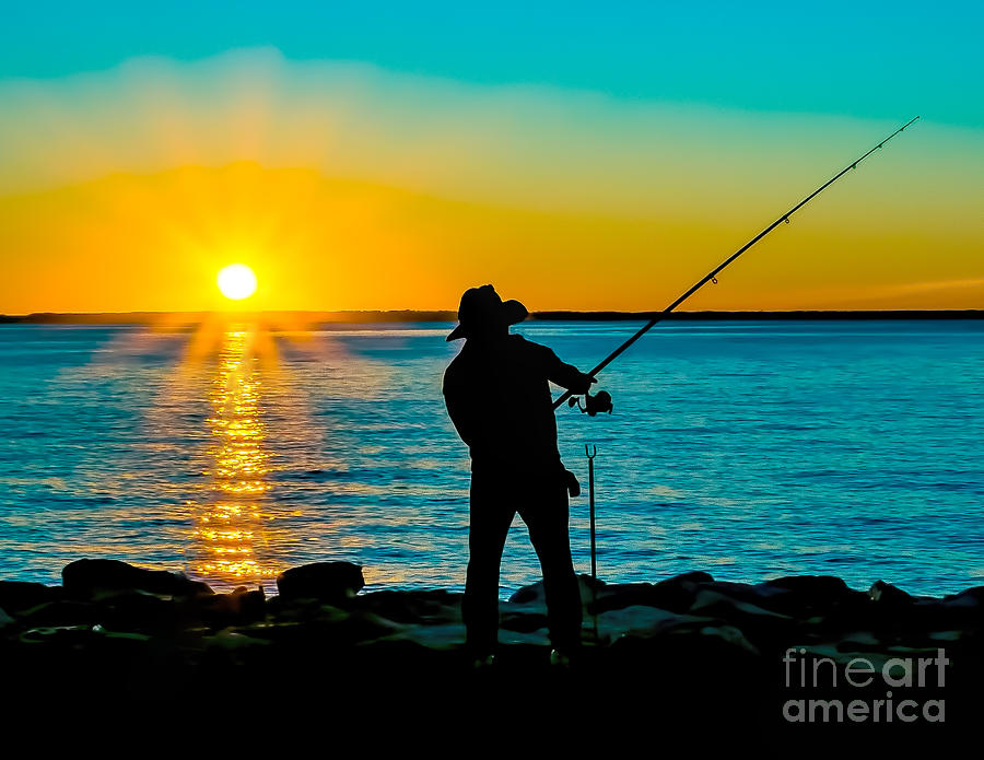 Evening Fishing on Tilghman Island Photograph by Nick Zelinsky Jr