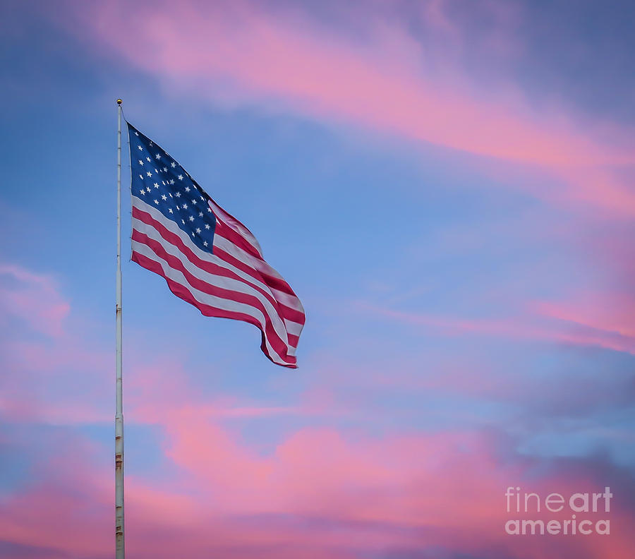 Evening Flag Photograph by Matt Hoffmann Fine Art America