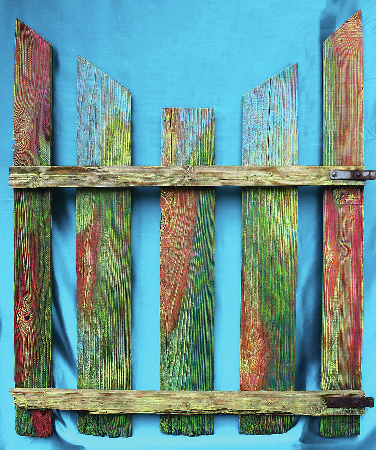 Evening Garden Fence Gate Painting by Asha Carolyn Young