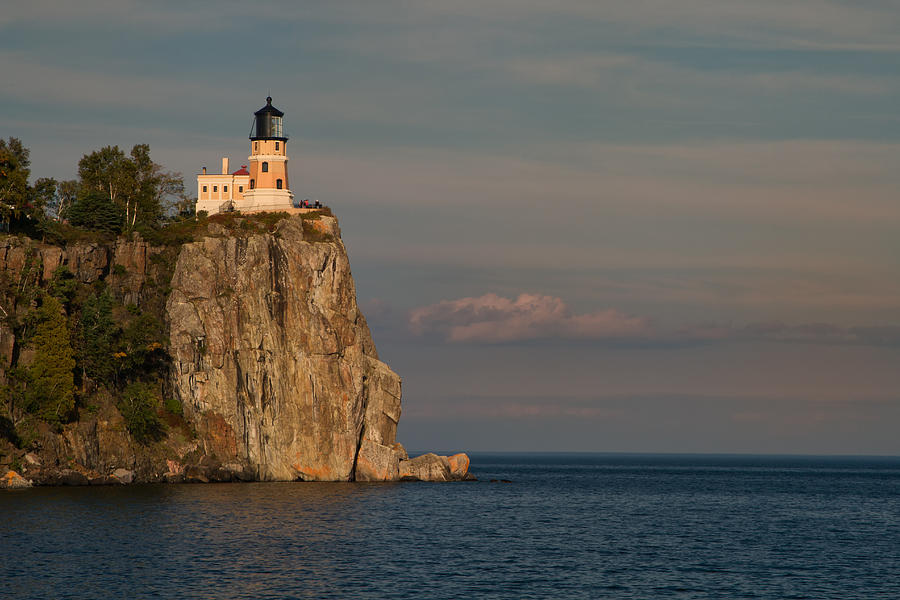 Evening Glow at Split Rock Lighthouse Photograph by Lois Lake - Fine ...