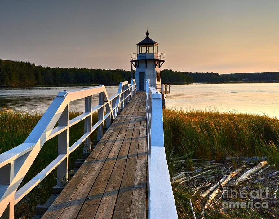 Evening Glow at the Doubling Point Lighthouse Photograph by Steve Brown