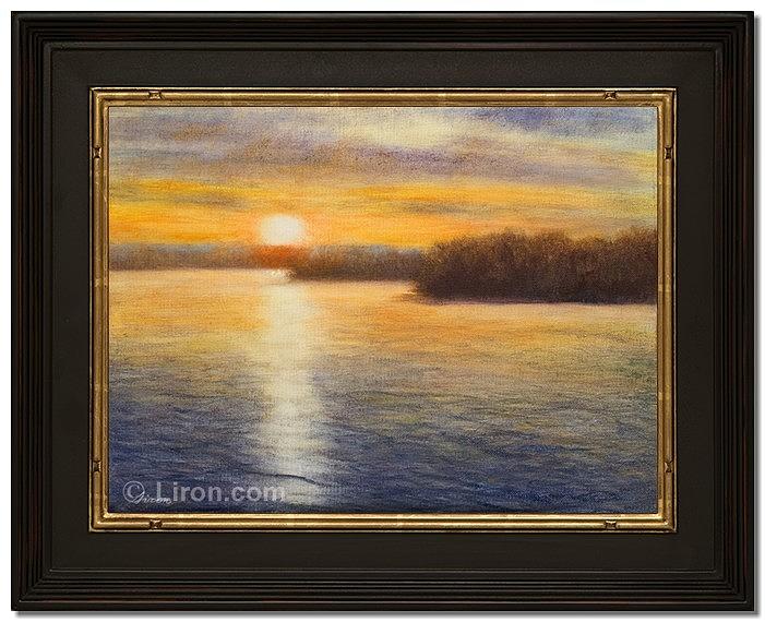 Water Painting - Evening Glow by Liron Sissman Water Painting - Evening Glow by Liron Sissman