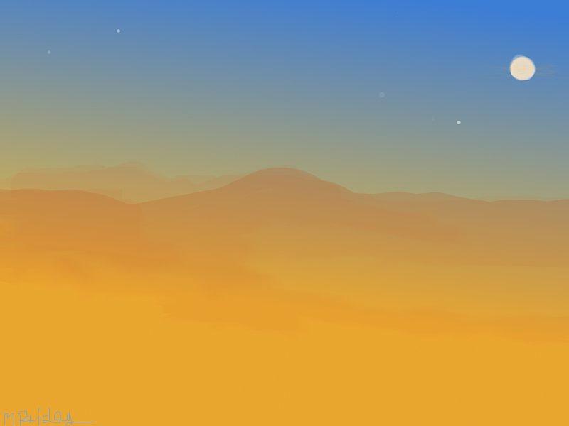Landscape Painting - Evening haze by Margot Paisley Landscape Painting - Evening haze by Margot Paisley