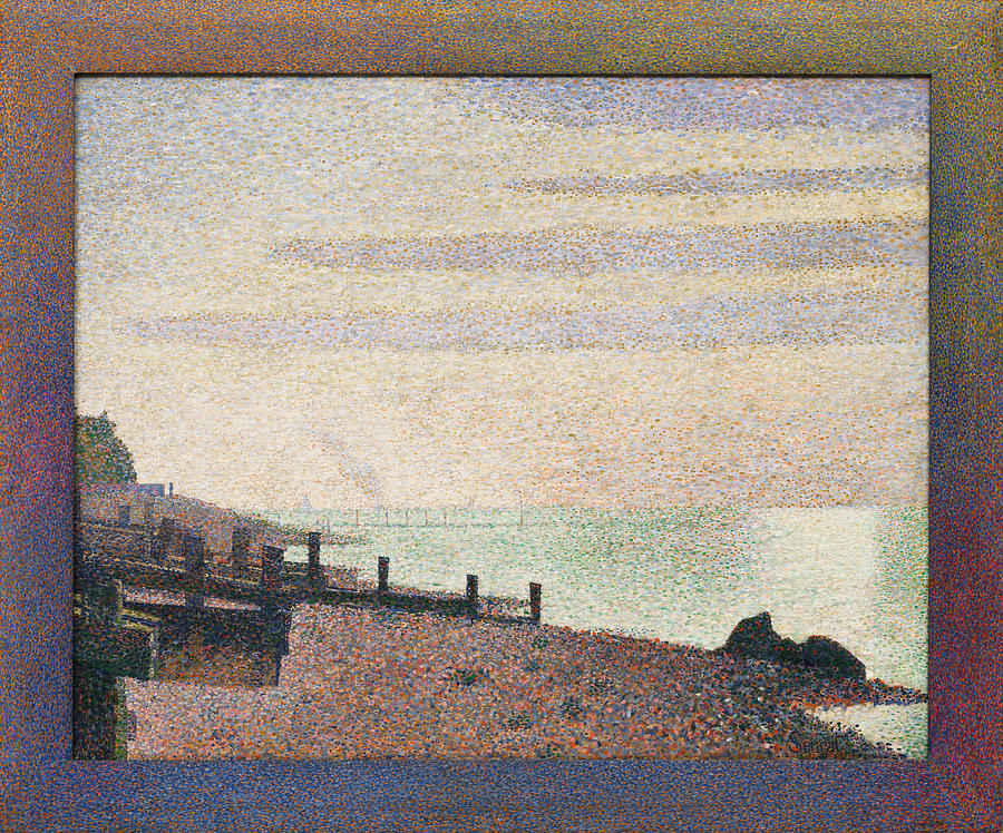 Evening, Honfleur Painting by Seurat