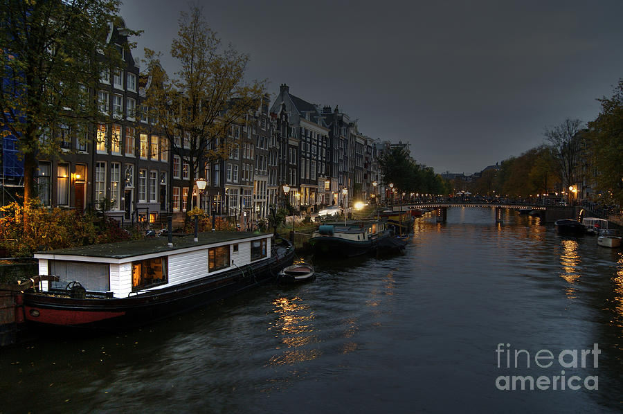 Evening In Amsterdam Photograph by David Birchall