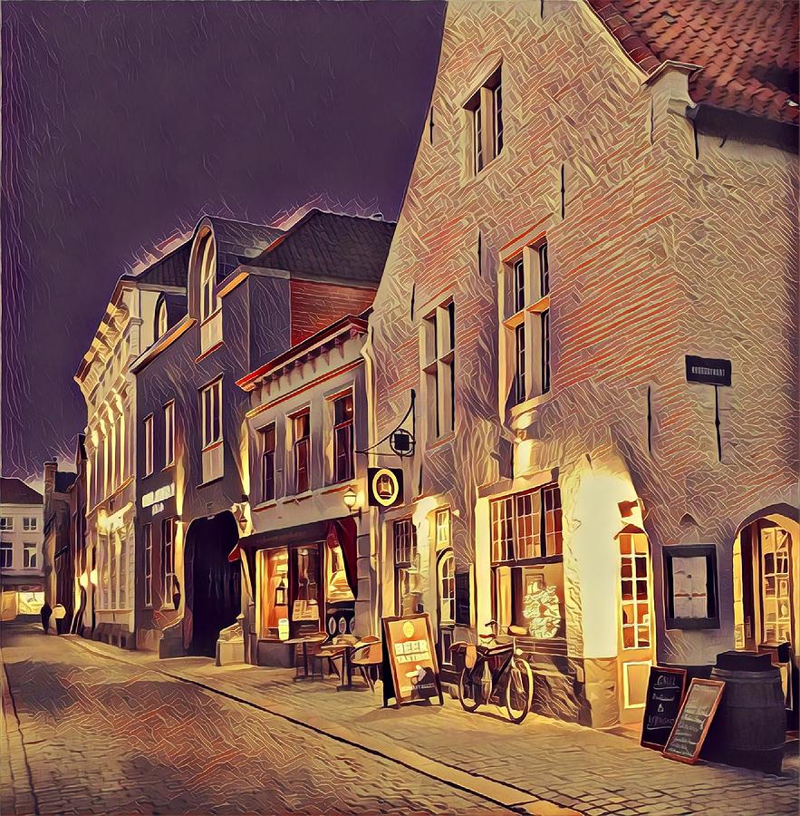 Evening in Bruges Digital Art by Adela Manea