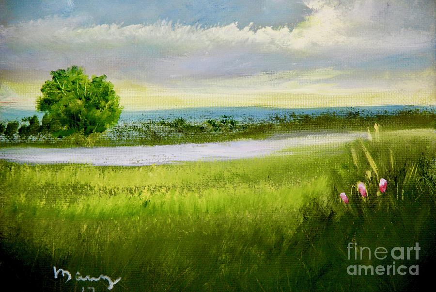 Evening In Calm Painting by Alicia Maury