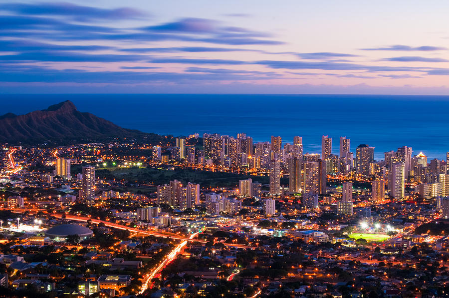 Evening in Honolulu Photograph by Jason Chu