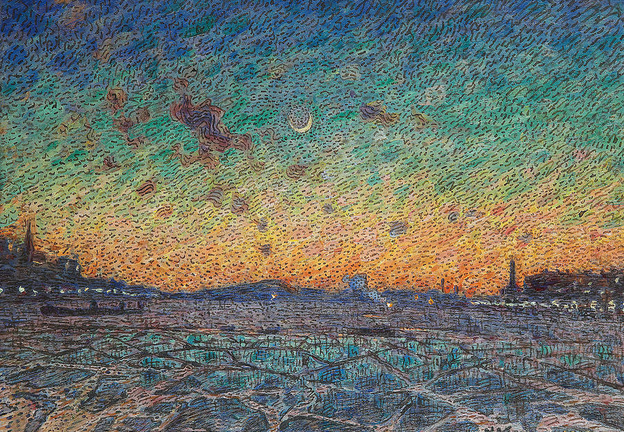 Evening in March. Riddarfjarden Painting by Nils Kreuger Evening in March. Riddarfjarden Painting by Nils Kreuger