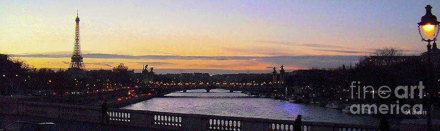 Evening in Paris Panorama Photograph by Felipe Adan Lerma