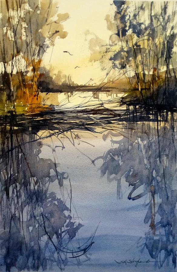 Evening in the Wetlands Painting by Sandra Strohschein