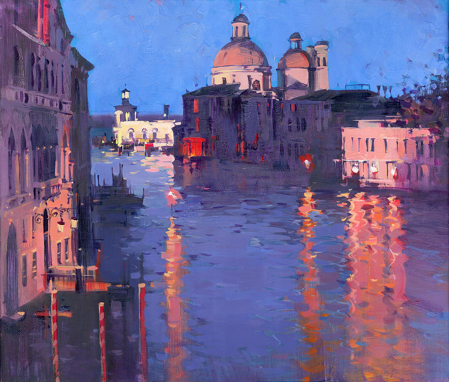 Architecture Painting - Evening in Venice by Vitaly Varyakin