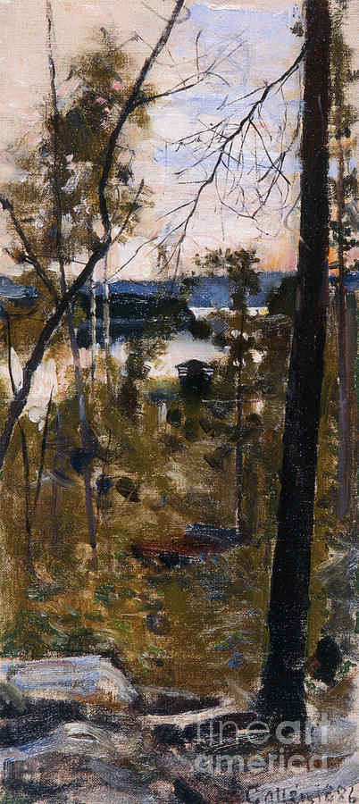 Evening Landscape From Korpilahti Painting