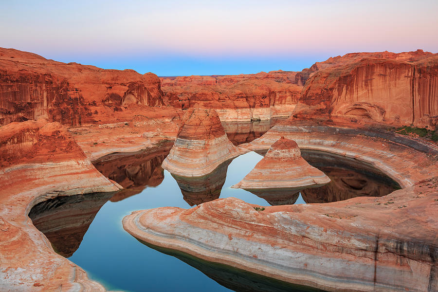 Sunset Photograph - Evening light in Reflection Canyon. by Wasatch Light