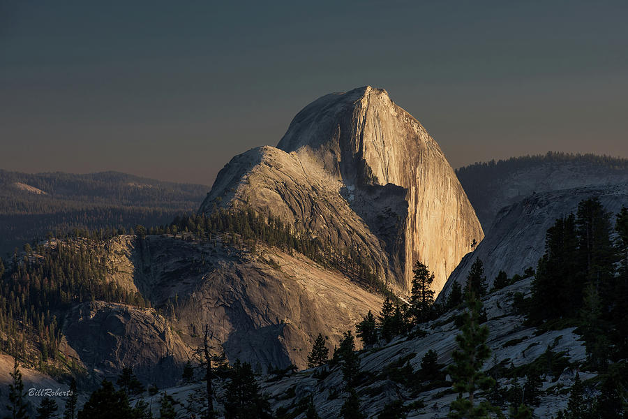Evening Light On Half Dome Photograph by Bill Roberts