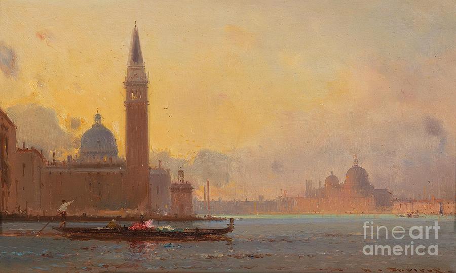 Evening Light over Venice Painting by MotionAge Designs