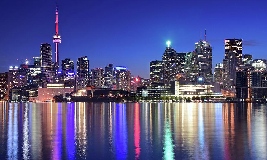 Evening Lights in Toronto Photograph by Frozen in Time Fine Art Photography